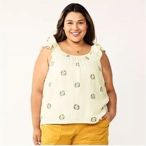 Sonoma Goods For Life® Relaxed Ruffled Tank size 1x NWOT